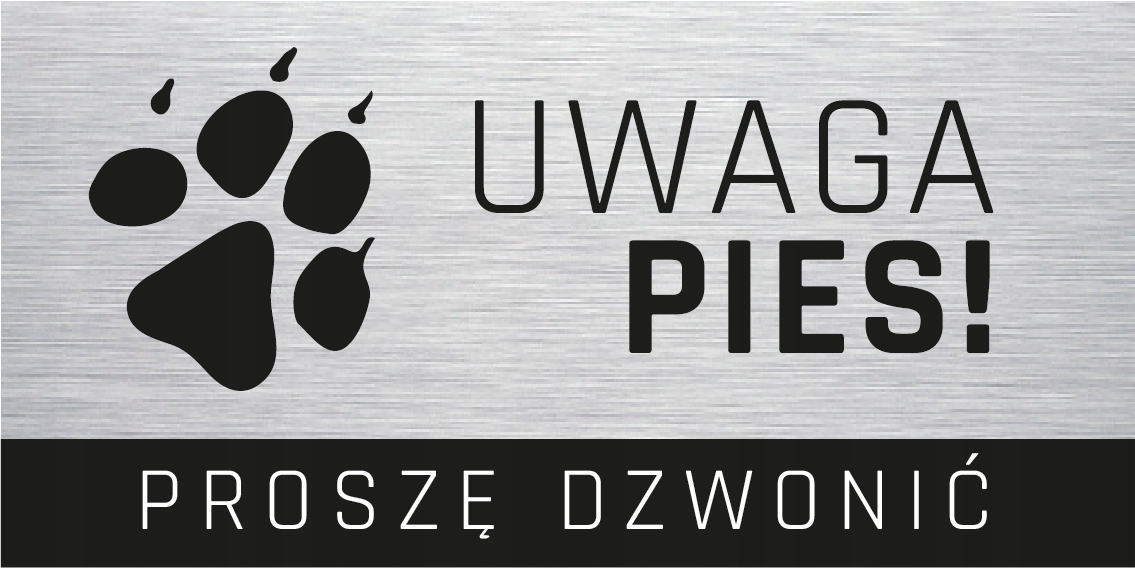 

Tabliczka na furtkę Uwaga Pies 10X20 CM aluminium