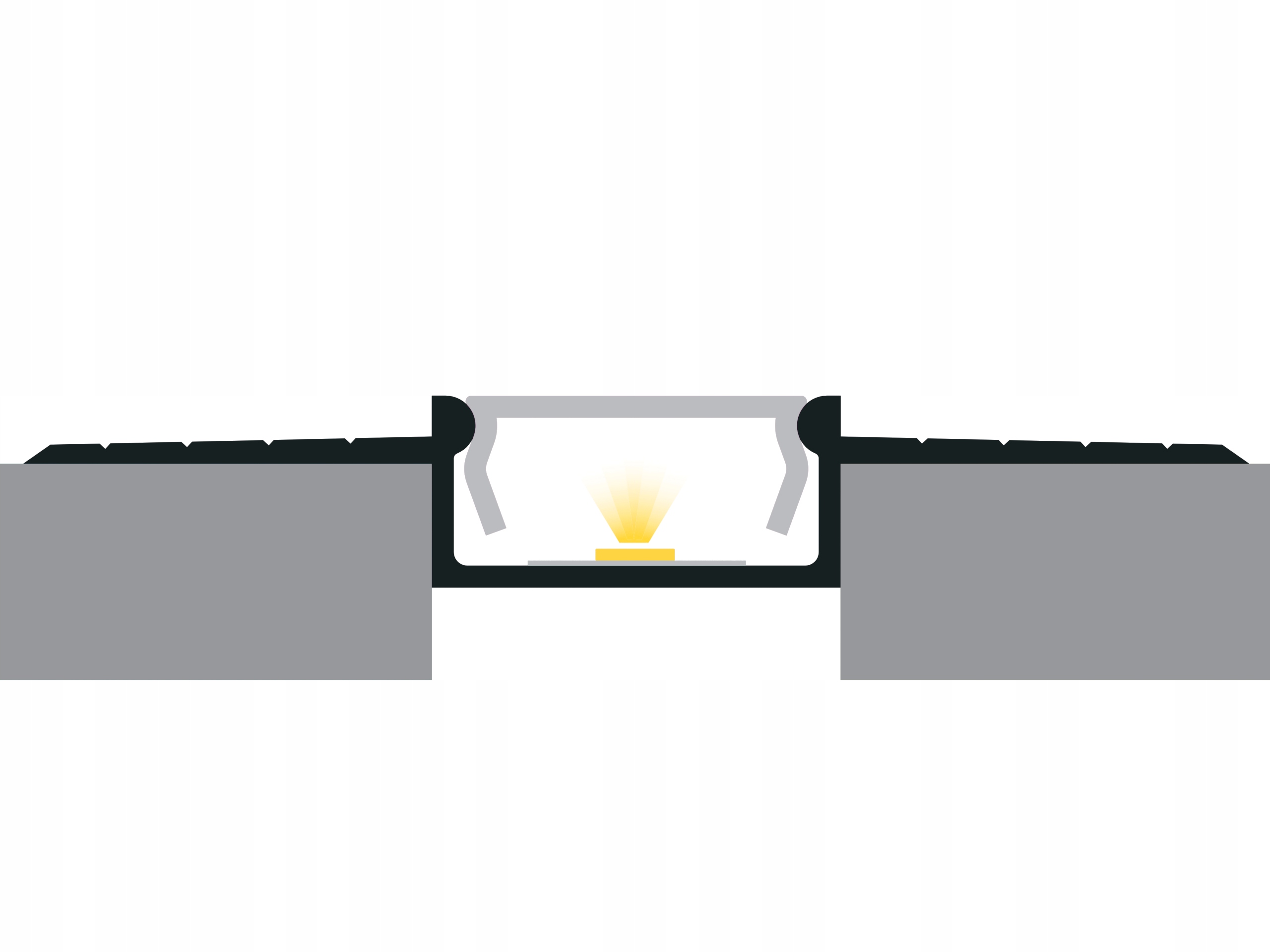 PROFIL LED Aluminiowy DO PŁYT GK GIPSOWYCH Podtynkowy Biały 2 METRY Typ profil do LED