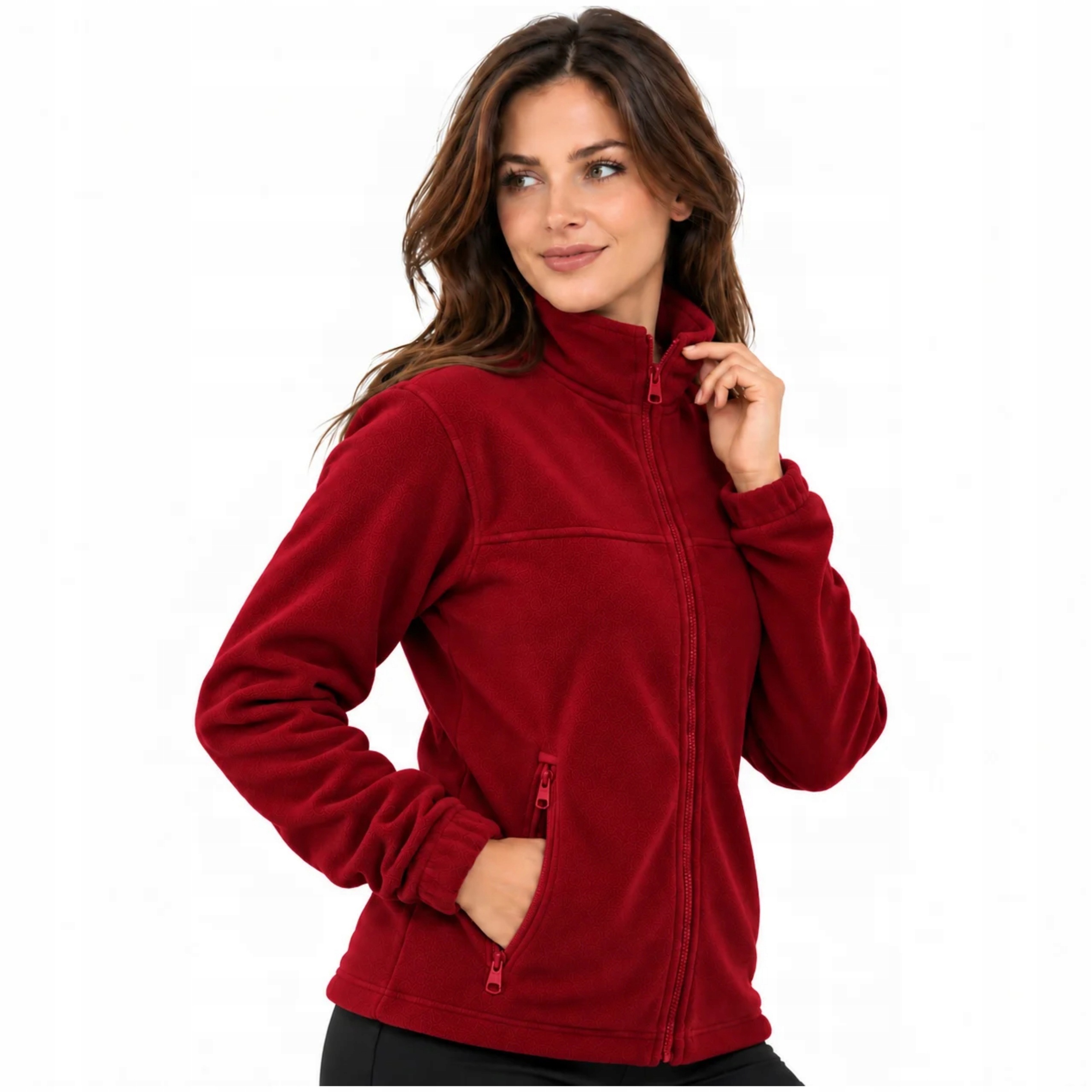 Polar damski Bluza Rozpinana Polarowa Malfini Rimeck 504 bordowy r. L