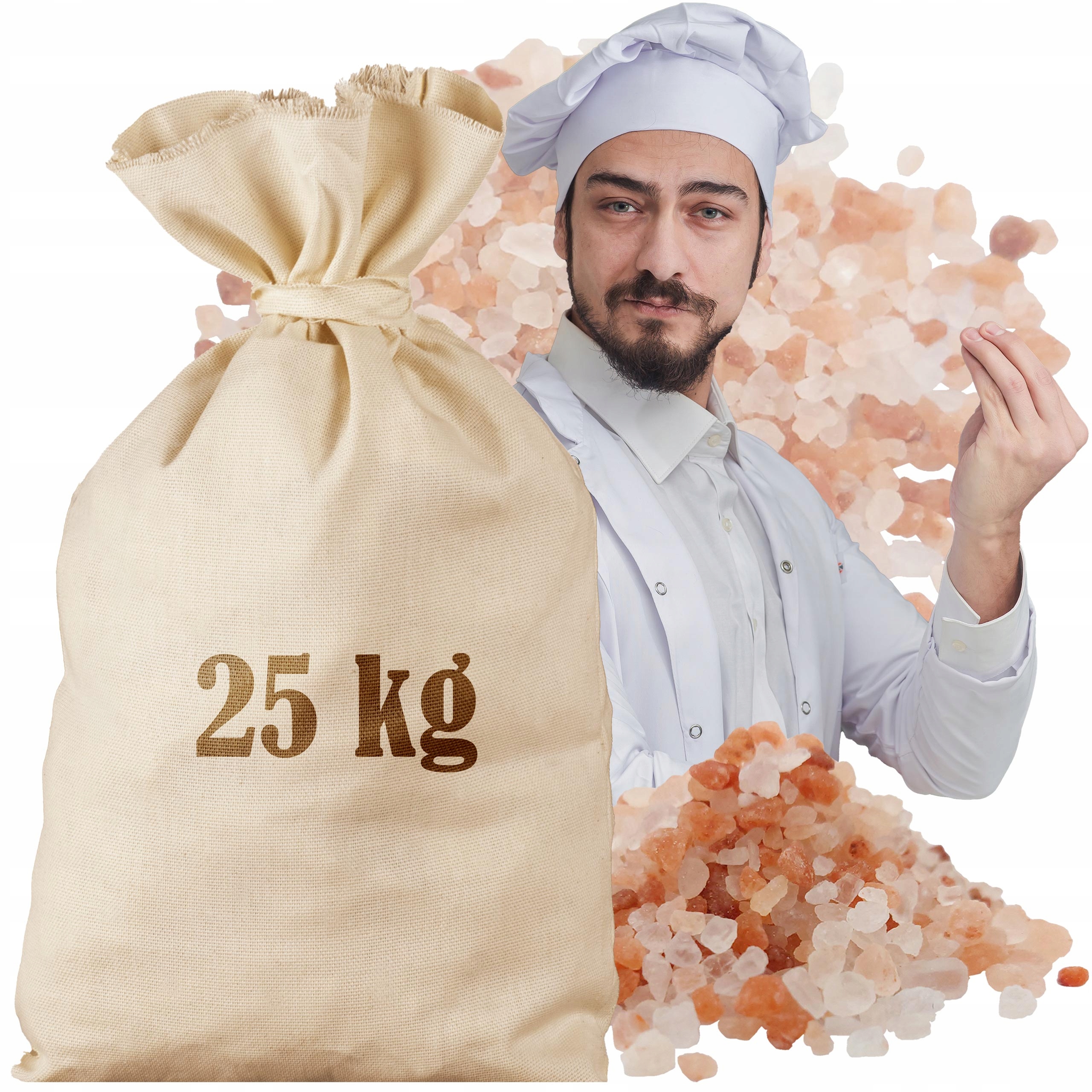 Levně Himalájská sůl růžová hrubá 25 kg Přírodní sáček