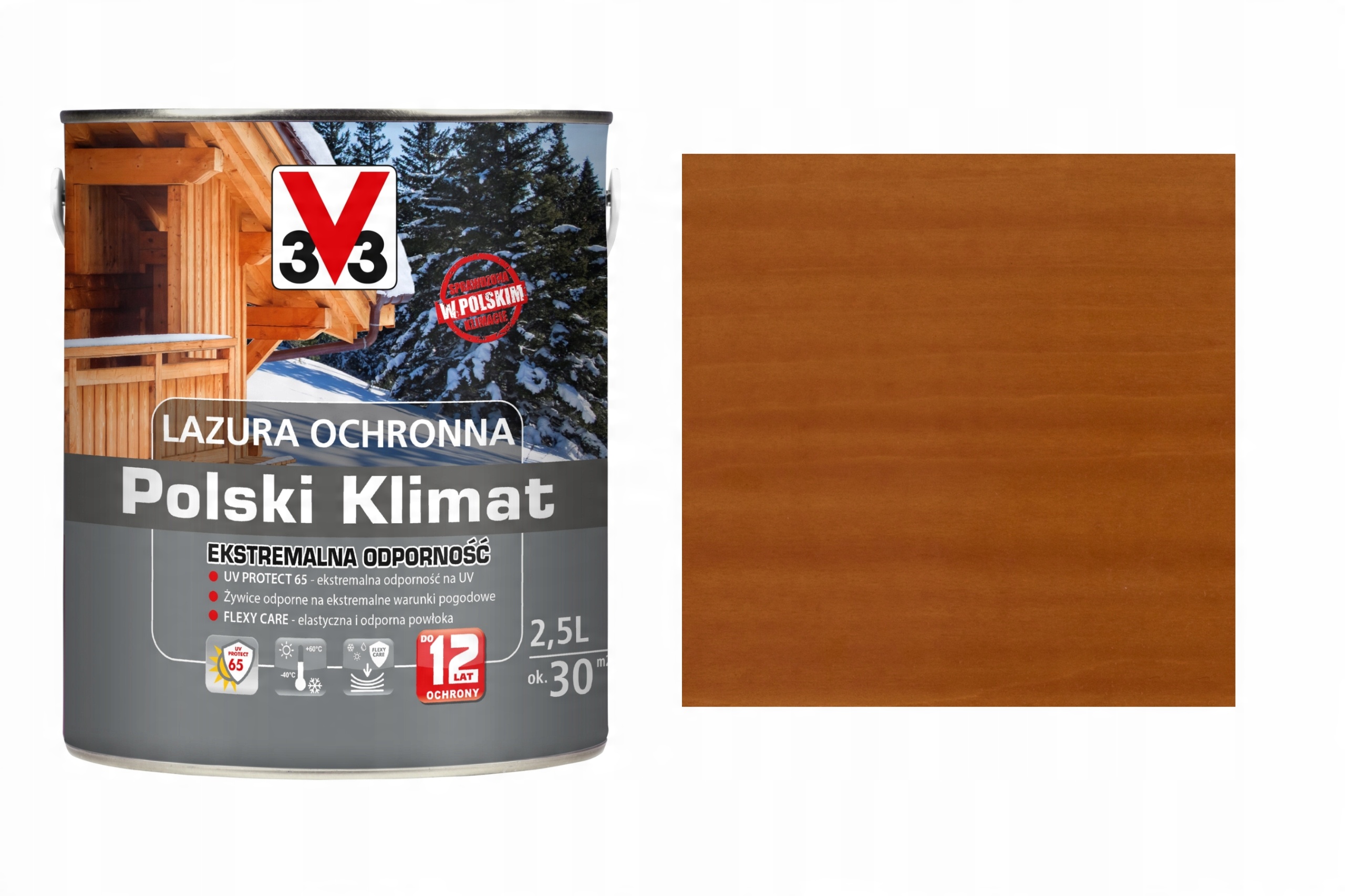 

Lazura V33 Polski Klimat 12 lat Dąb Złocisty 2,5L
