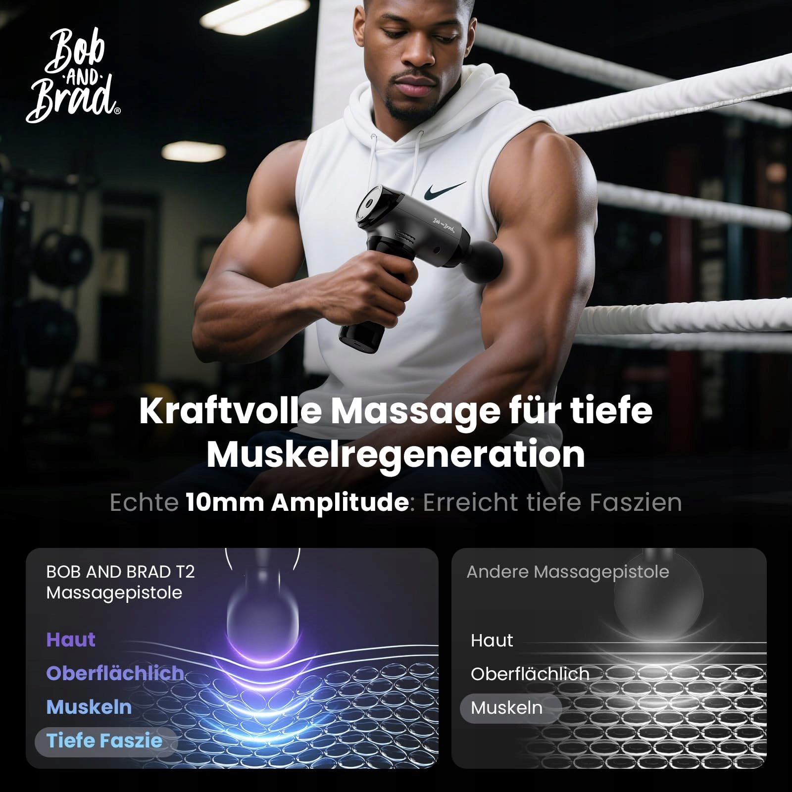 BOB AND BRAD T2 Masażer Do Mięśni 4000mAh 3200rpm USB-C — miniatura 2