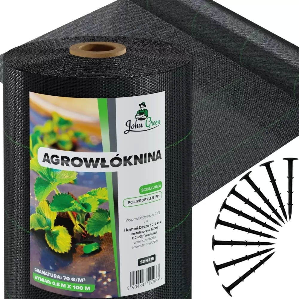 

Agrowłóknina Ogrodowa 0,8x50 M 50 szpilek