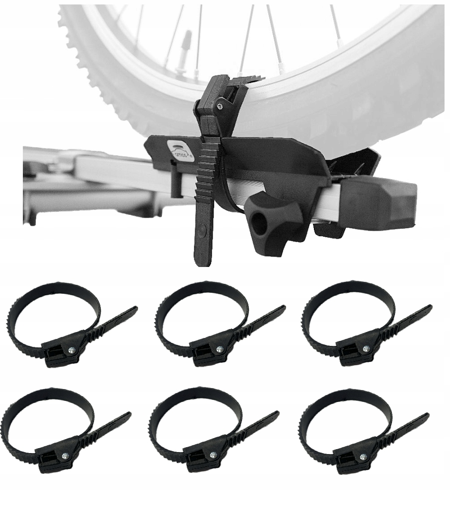 PASEK MOCUJĄCY OPASKA MOCUJĄCA KOŁO UCHWYT DO ROWERU BAGAŻNIKA ZACISKOWY x6