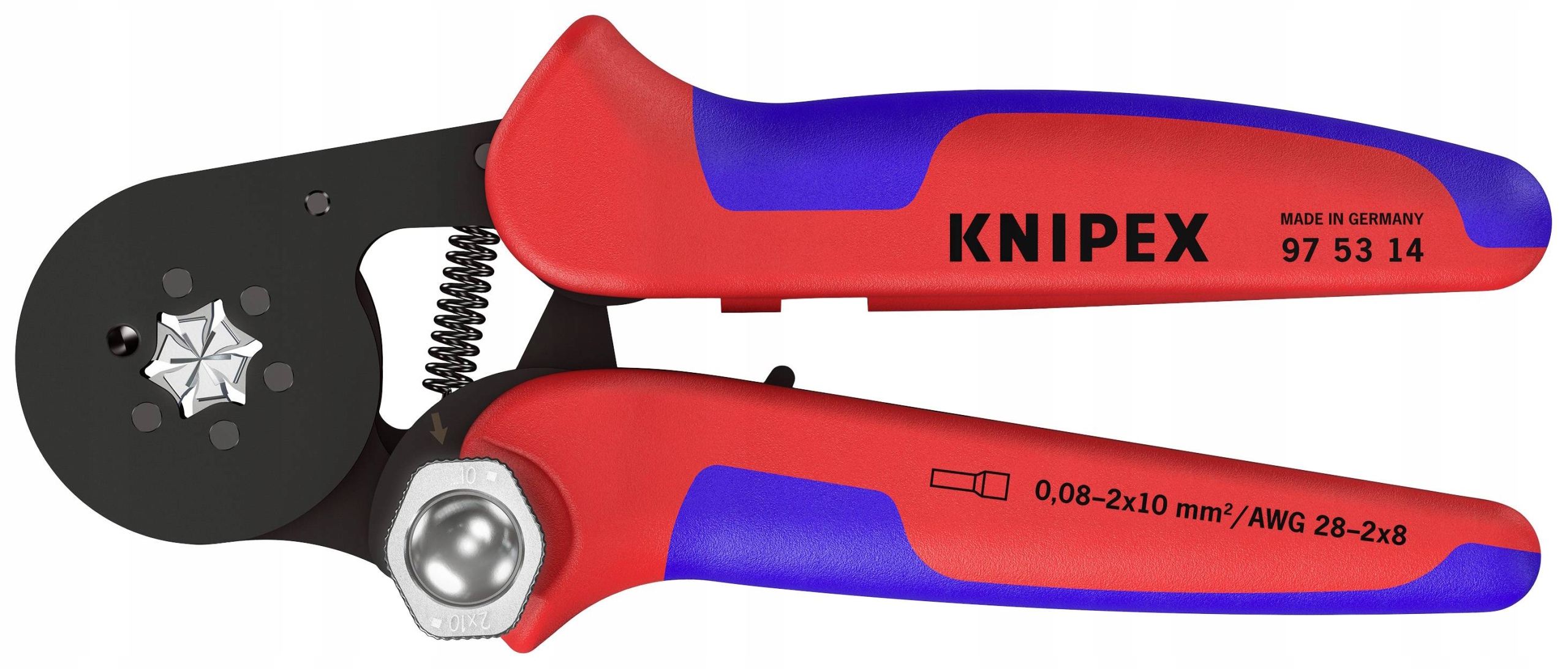 Samonastawne szczypce do zagniatania tulejek Knipex 975314