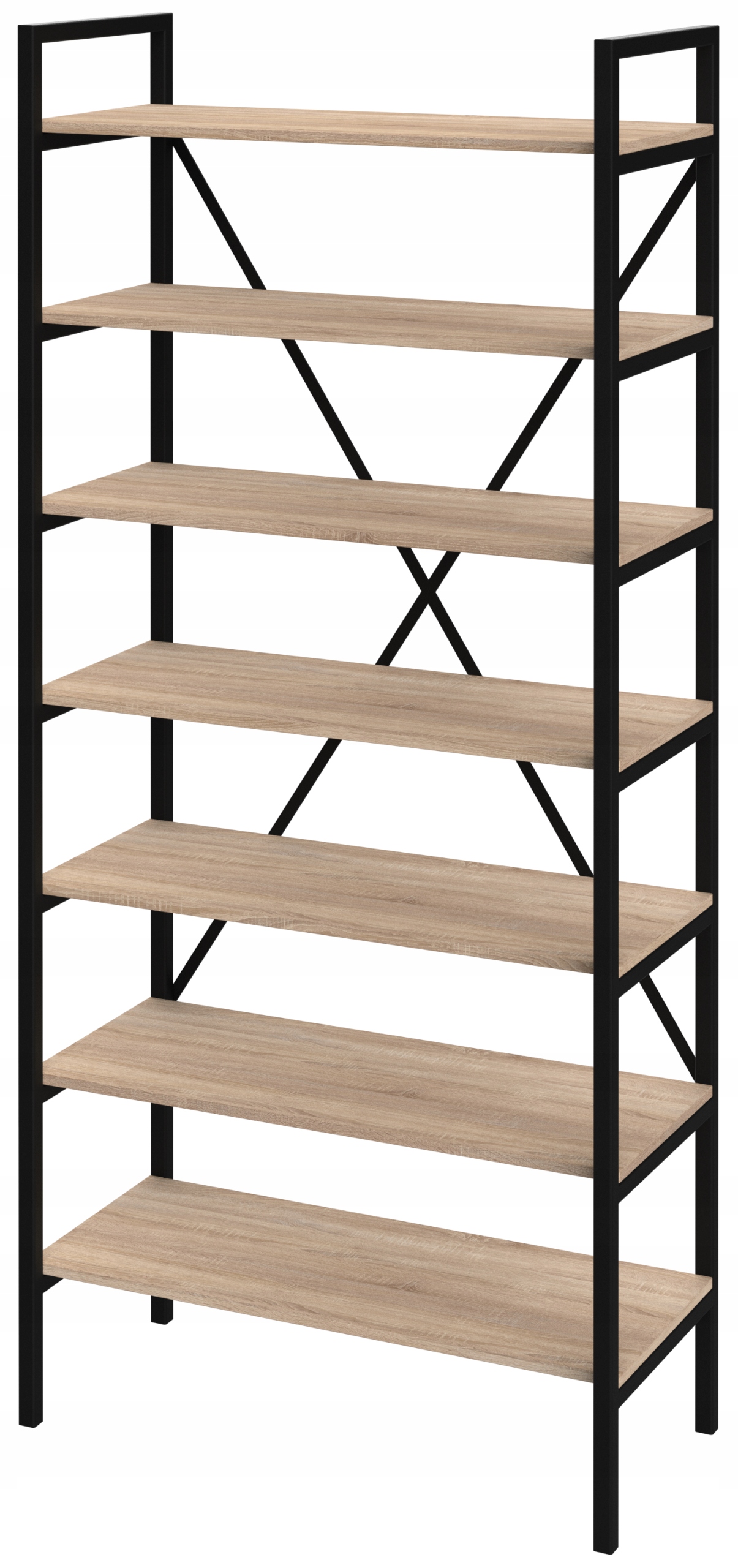 Regál Loft Medium-LAM 220x80x40 D7 na knihy (vícebarevný)