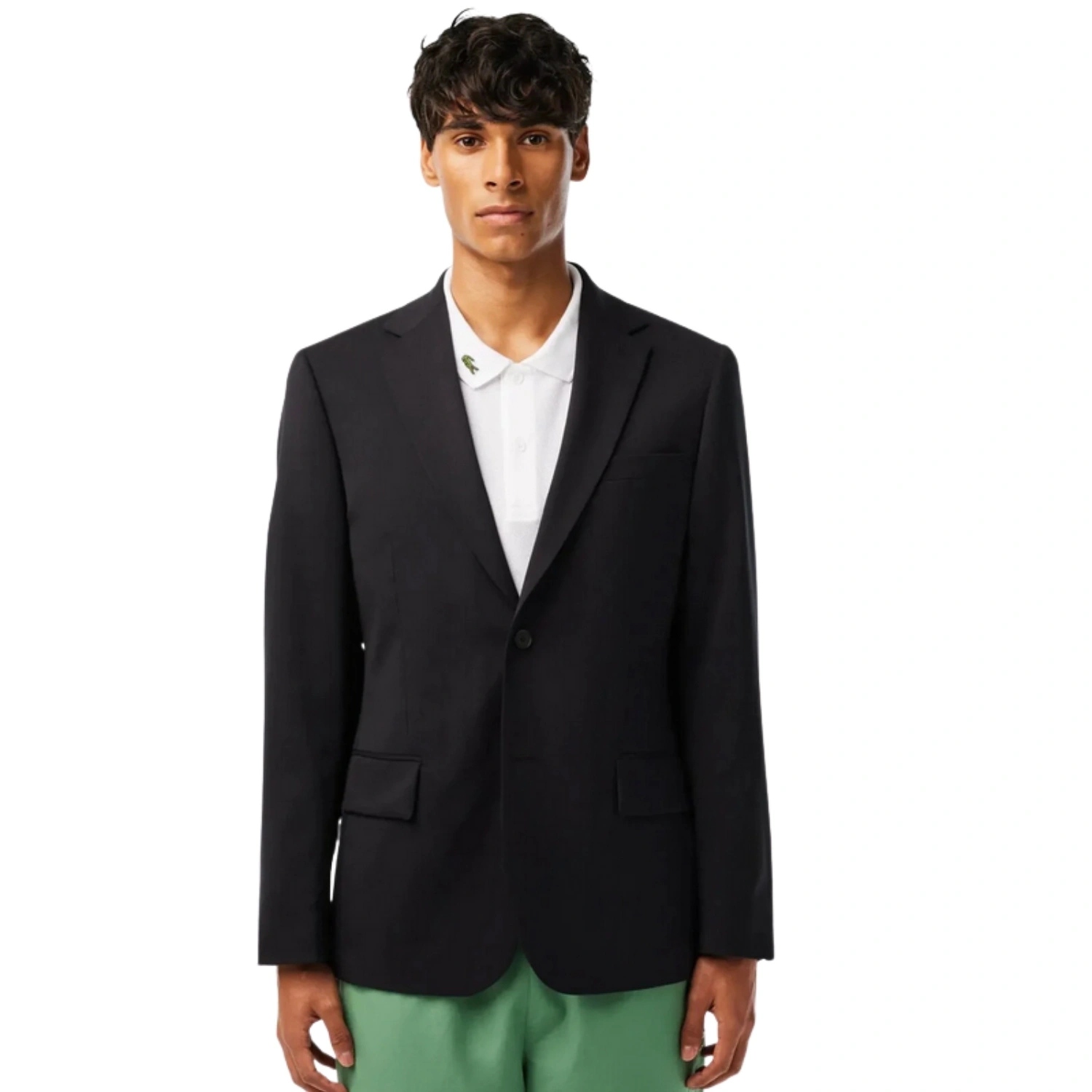 Sako sako Lacoste Slim Fit vlněné námořnická modrá obchodní elegantní vel. 46