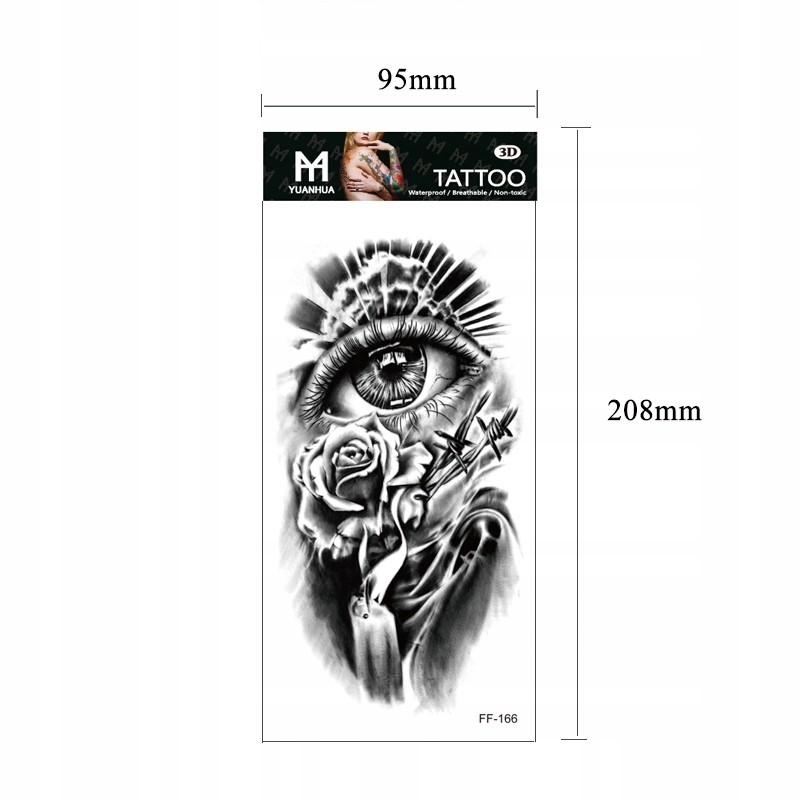 TATUAŻ ZMYWALNY TYMCZASOWY KWIATY RÓŻA Płeć kobieta