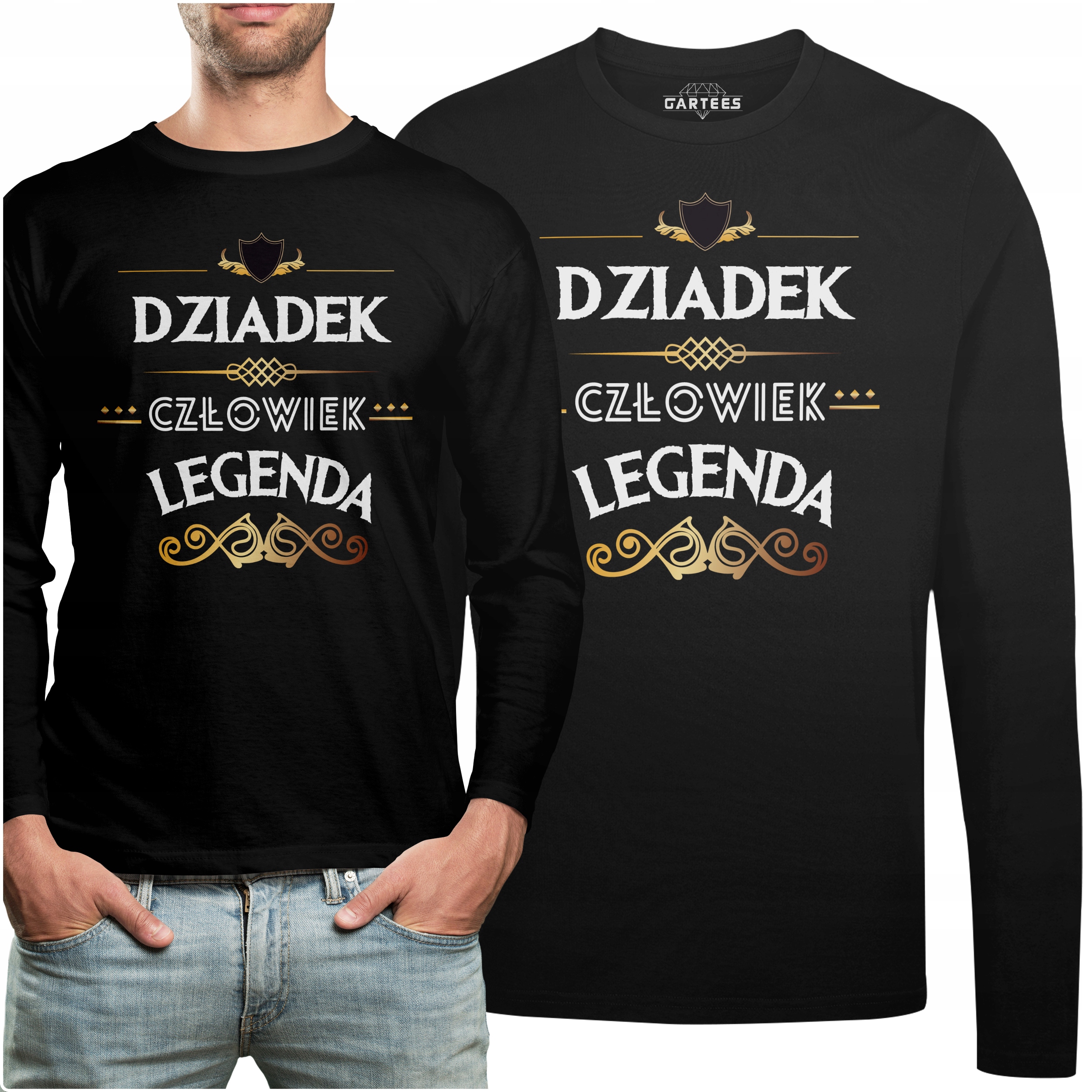 

Koszulka Long Dziadek Człowiek Legengda Napis