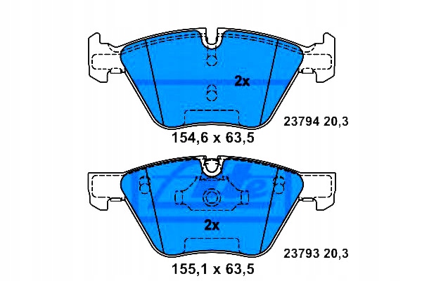 Ate Brzdové Destičky Bmw Přední E60 61 03- 520-525