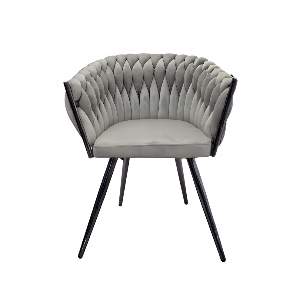 Dekorativní křeslo velvet Tilo, šedé, volně stojící křeslo Family Meble