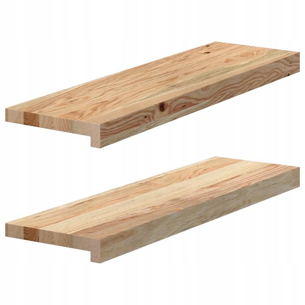 vidaXL Okenní parapety 2 ks neošetřené 70x20x2cm masivní dubové dřevo