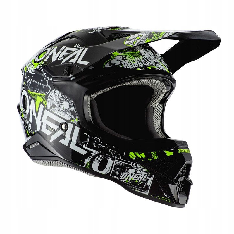 Kask na motocykl terenowy enduro ONEAL 3SRS M 58cm Kolor biały czarny żółty