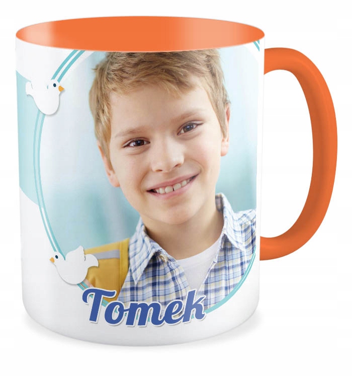 FOTO Kubek pomarańcz KOMUNIA CHRZESTNYCH KREATOR