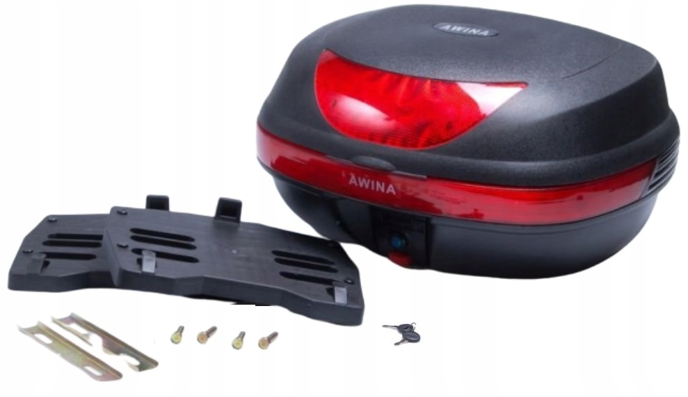 KUFER SKUTER MOTOR DUŻY 50L NA DWA KASKI + 2 PŁYTY Wodoodporność tak