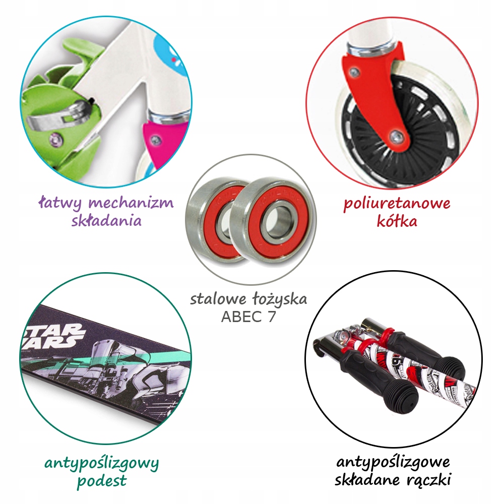 Hulajnoga Dwukołowa Składana Regulowana AVENGERS Rodzaj dziecięce