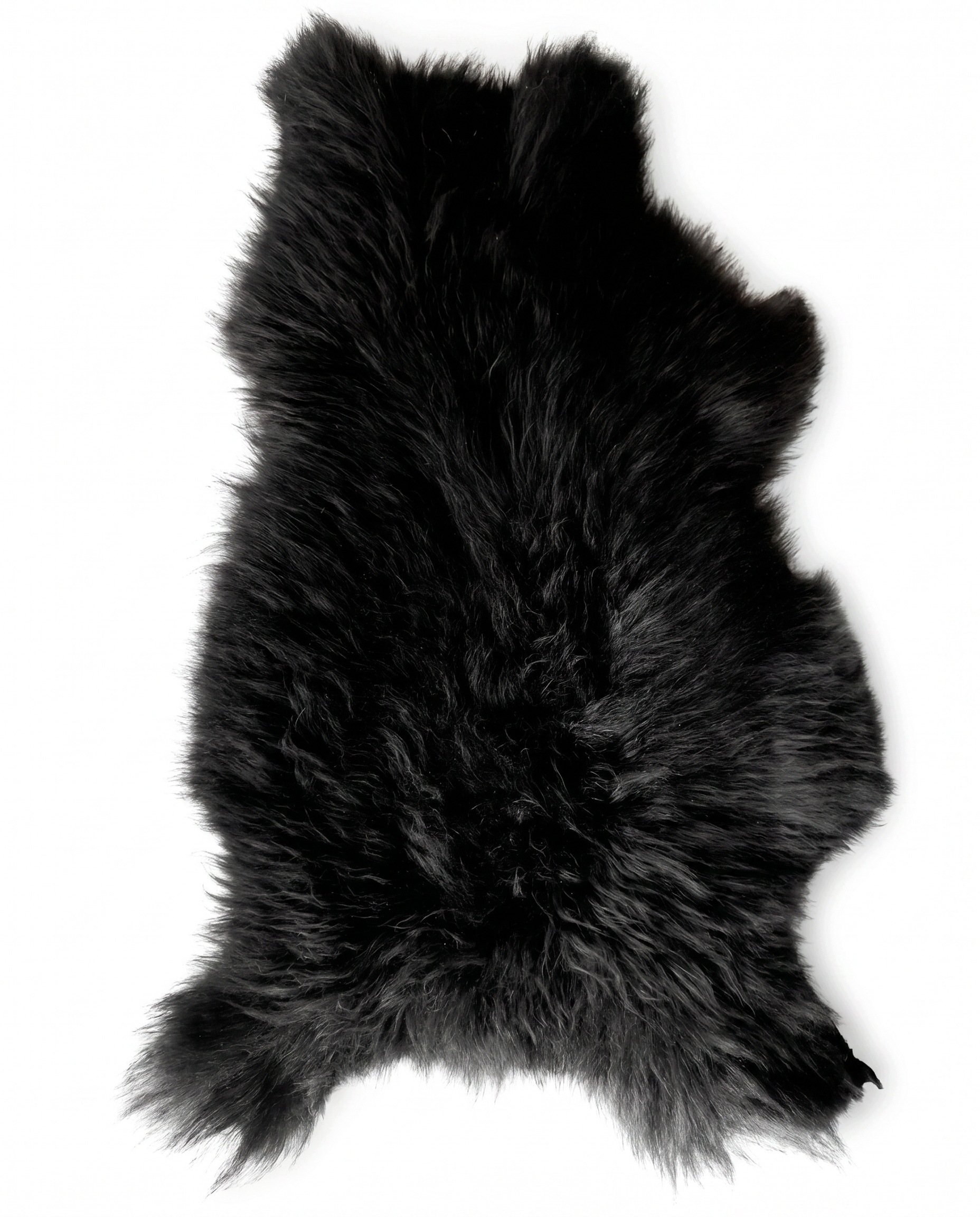 Ovčí kůže „vřesová“ Premium Černá HNĚDÁ-90 cm/XL (Jehněčí) 100%Přírodní!