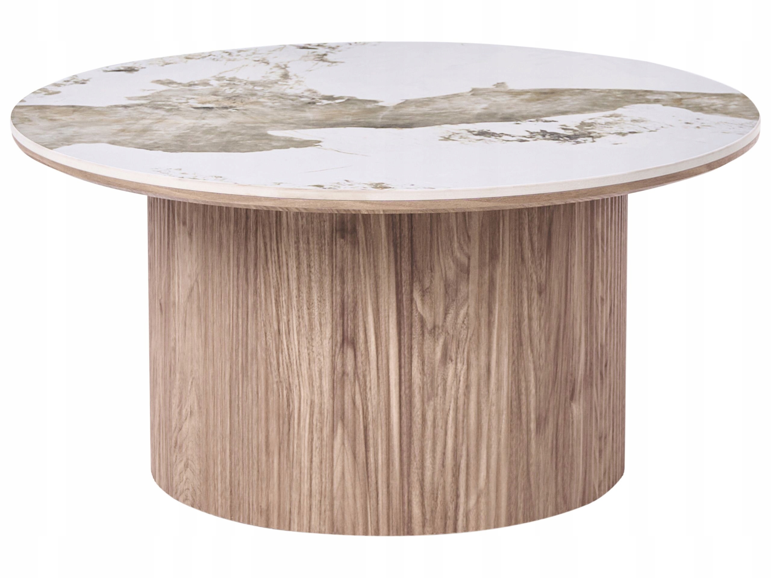 Stolik kawowy z ceramicznym blatem płyta Mdf brązowy