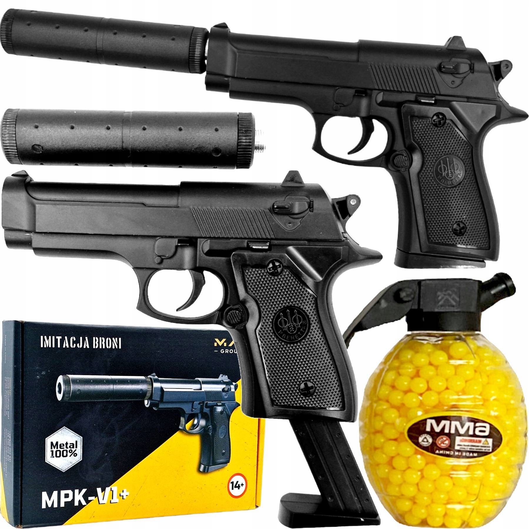 

Pistolet Metalowy Na Kulki Replika Beretta 800 Kul