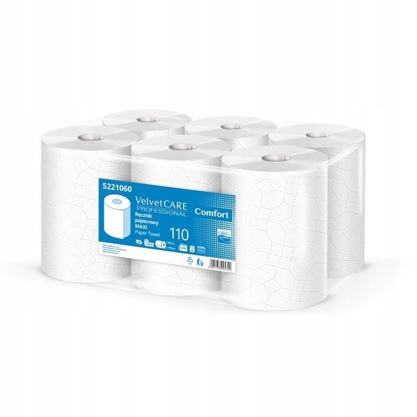 Levně Papír ruč v roli Velvet Prof-2vrs,bílé,110m,6rolí