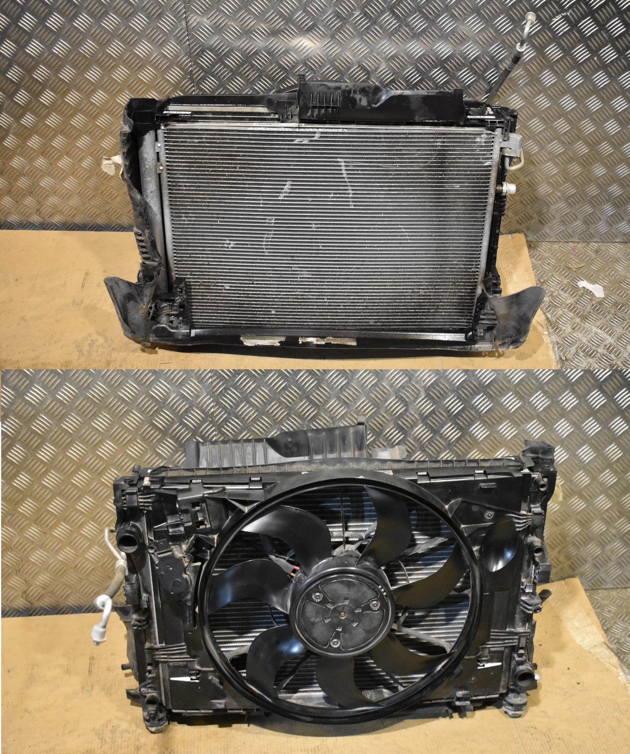 IDEALNY KPL. chladiče ventilátor MERCEDES W205 2.0D 2.2D 1