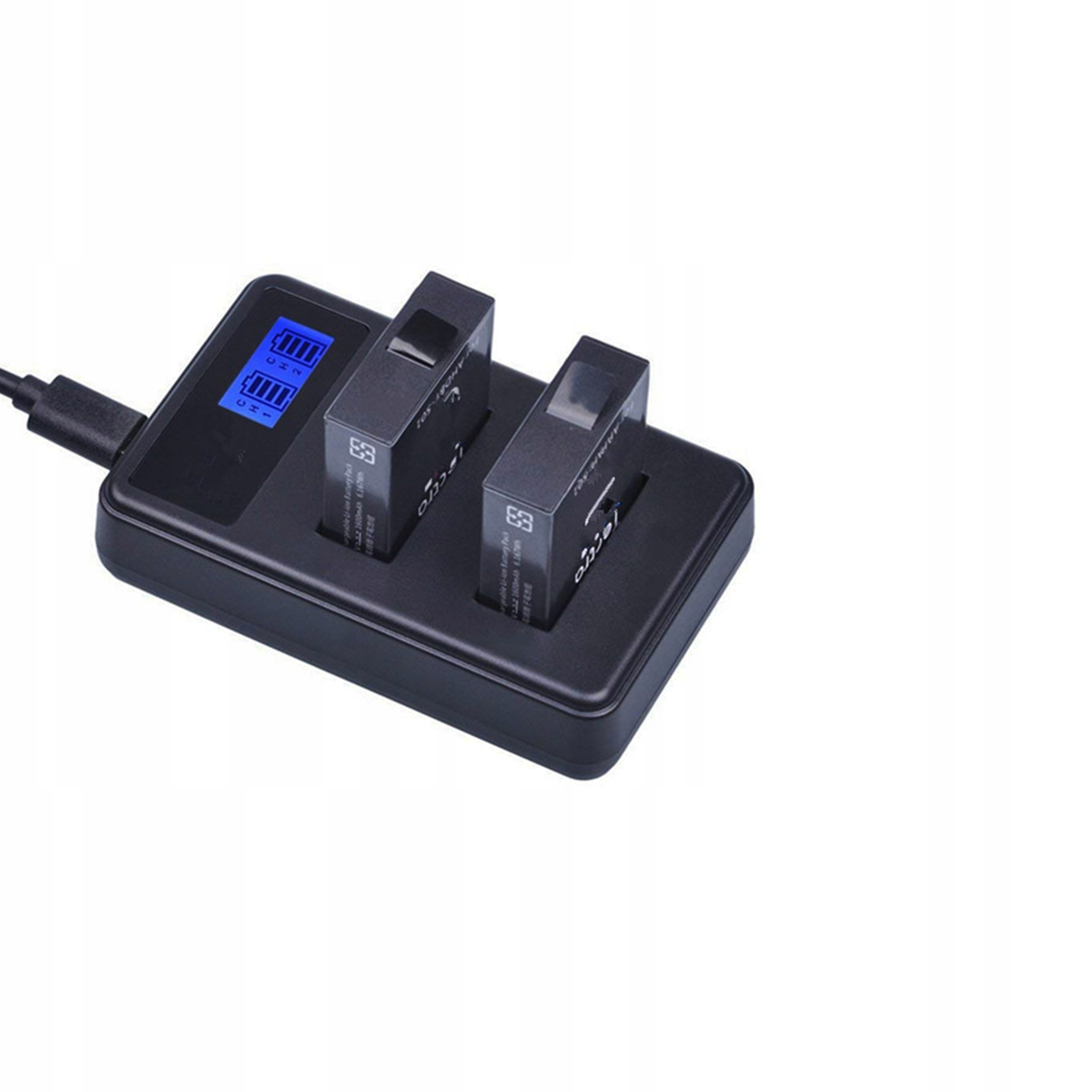 EKEN / SJCAM PODWÓJNA ŁADOWARKA LCD DO KAMER Marka GOMEDIA