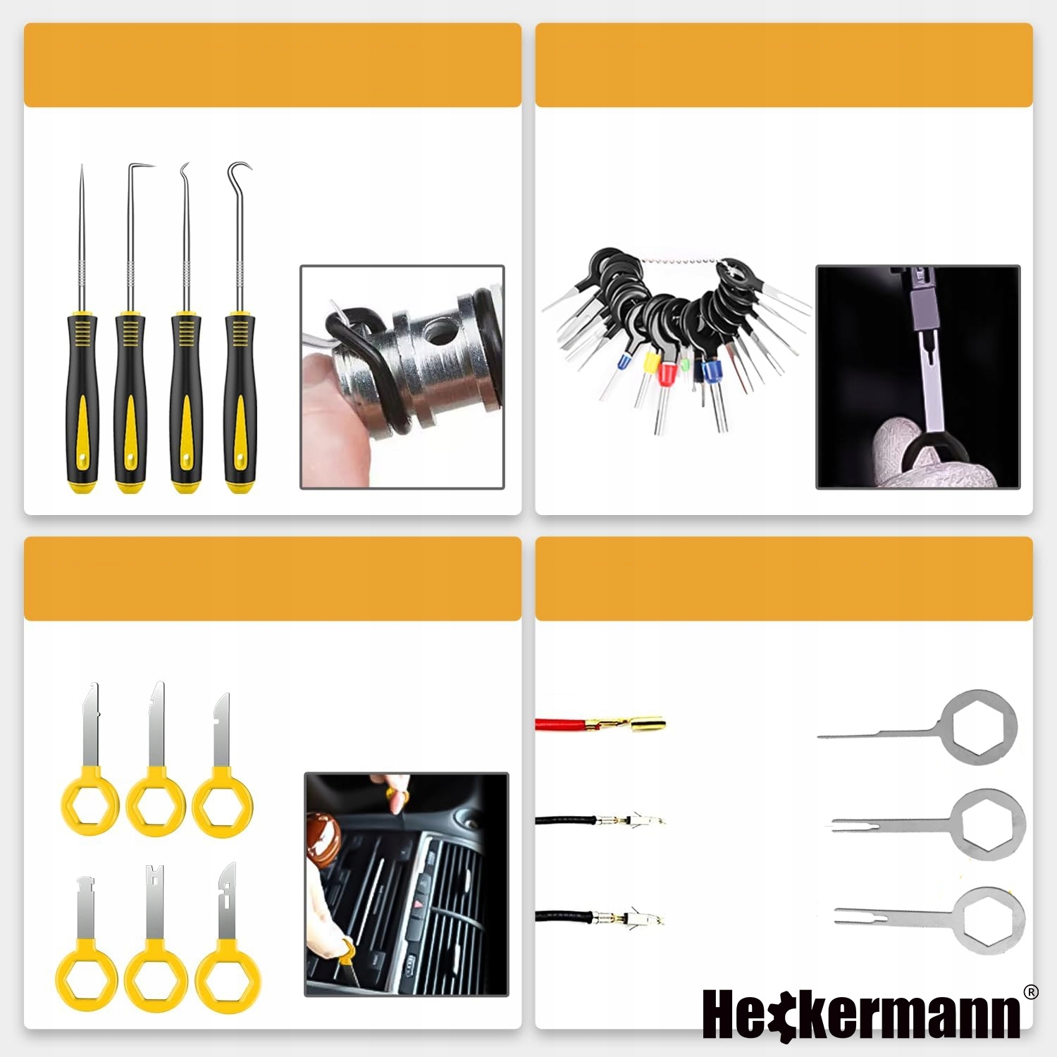 ZESTAW ŚCIĄGACZY DO DEMONTAŻU TAPICERKI USUWANIA RADIA ŚCIĄGACZE 43w1 Rodzaj zestaw