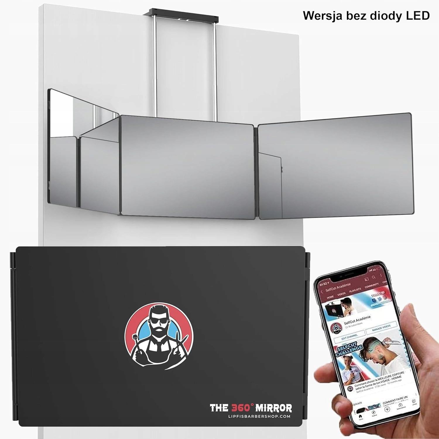 LUSTRO 360° 3 - KIERUNKOWE DLA MĘŻCZYZN TELESKOPOWE REGULOWANE Szerokość produktu 90 cm