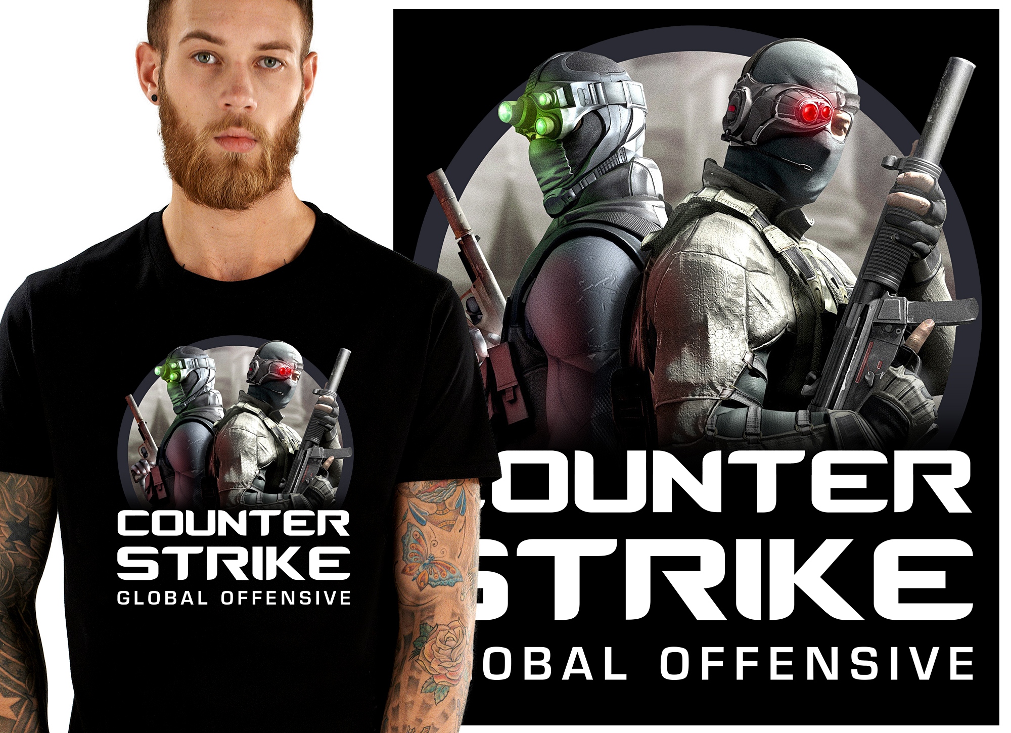 

Counter Strike Csgo Global Koszulka Męska L