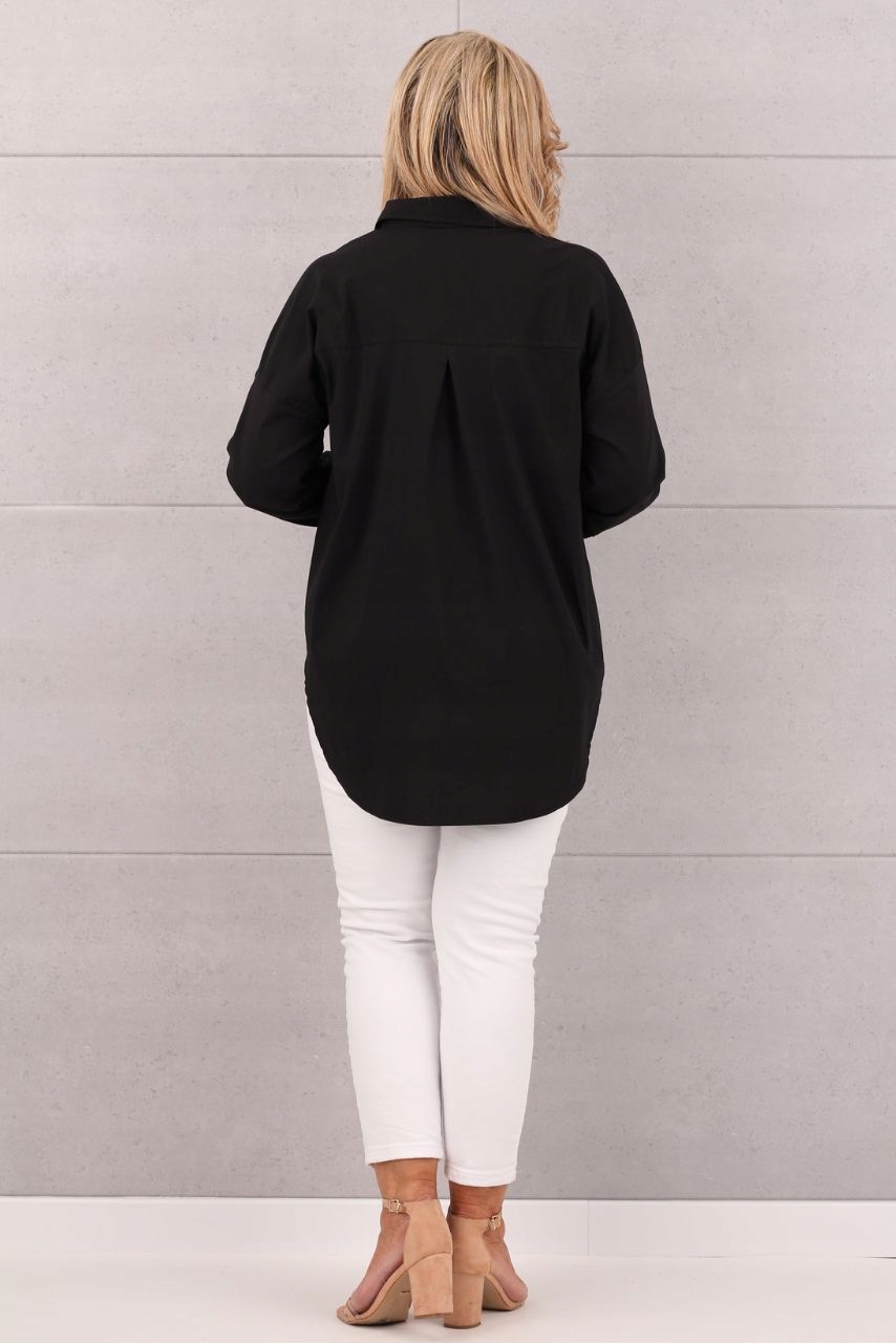 ELEGANCKA KOSZULA BAWEŁNIANA DUŻE ROZMIARY LUŹNA CASUAL OVERSIZE WIZYTOWA Marka FEMIMODA