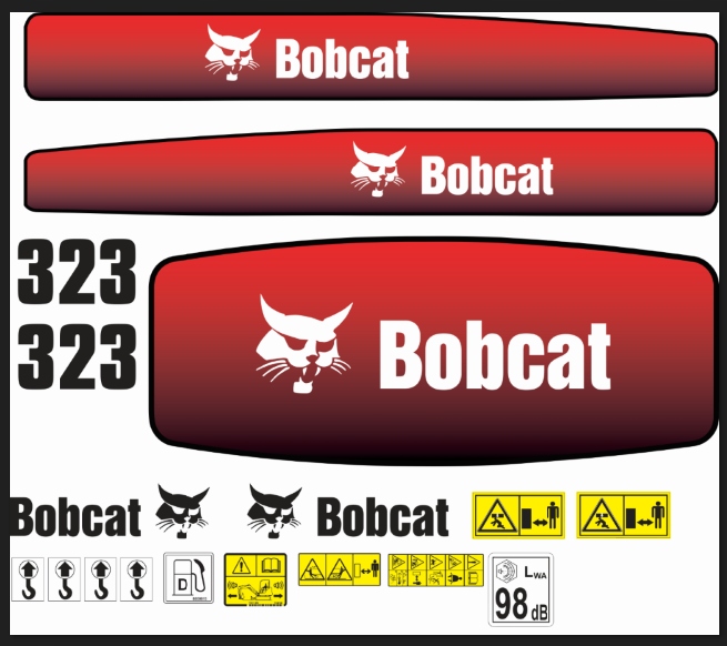 nálepka, logo na masku Bobcat 323