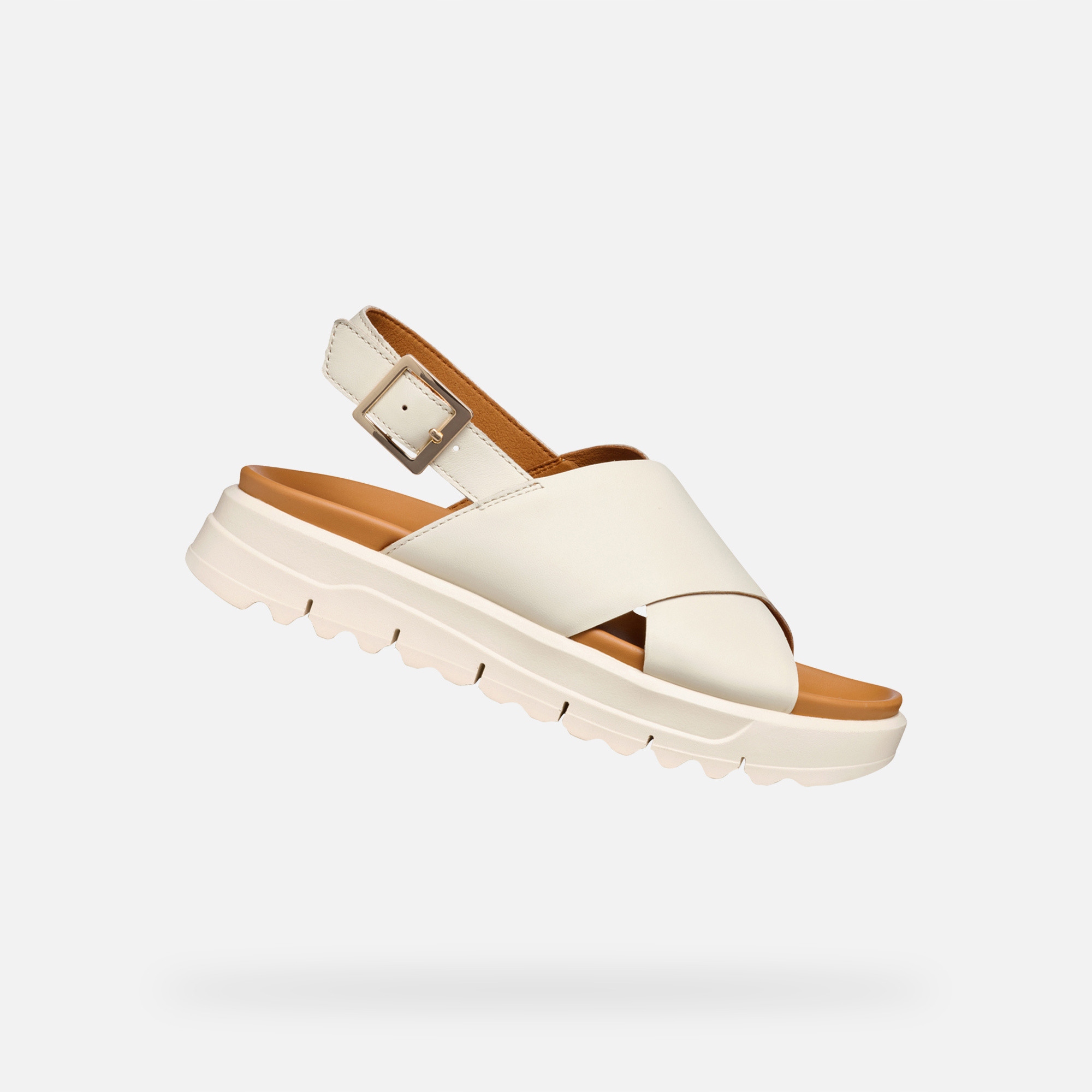 Geox Bílé dámské sandály Geox Xand 2.1S