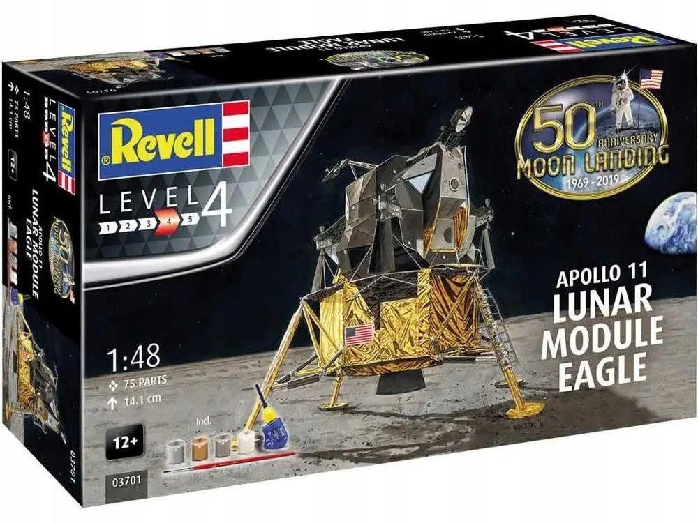 1/48 Apollo 11 přistávací plocha Eagle barvy Revell 03701