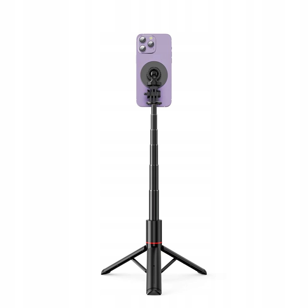 TECH-PROTECT L06S -SELFIE STICK TRIPOD DO ROLEK - STATYW KIJEK - BLUETOOTH Kolor czarny