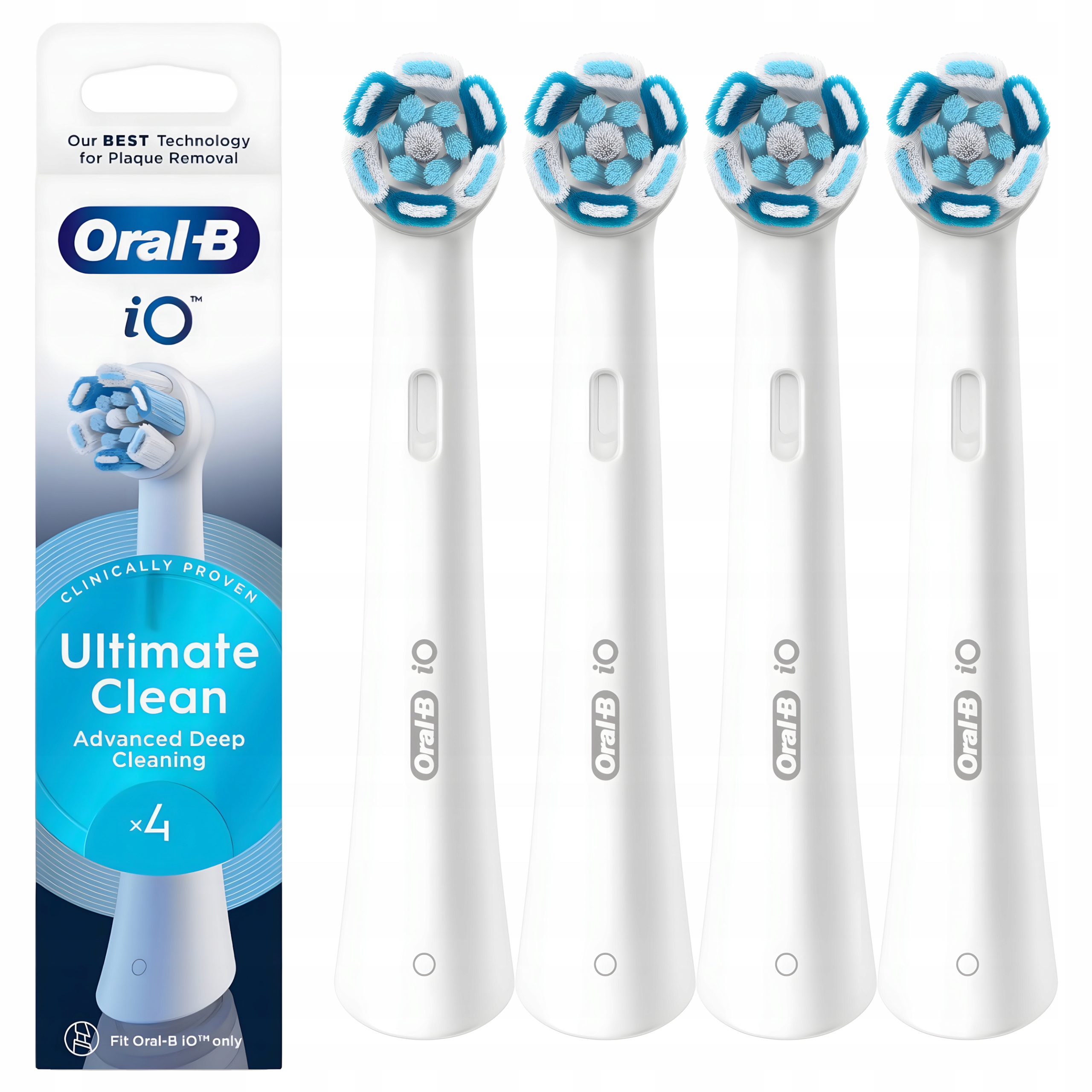 Oryginalne Końcówki Oral-B iO Ultimate Clean 4 szt w Oryginalnym Opakowaniu