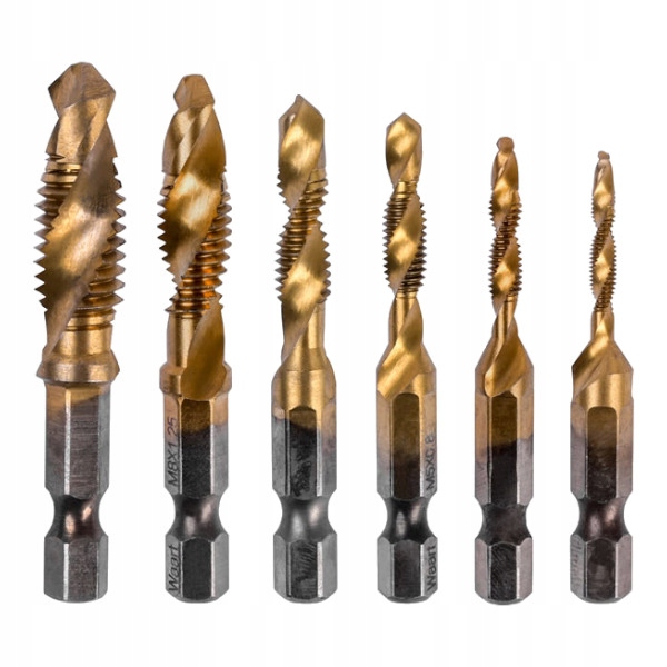 WIERTŁA GWINTUJĄCE HSS M3-M10 GWINTOWNIKI ZESTAW
