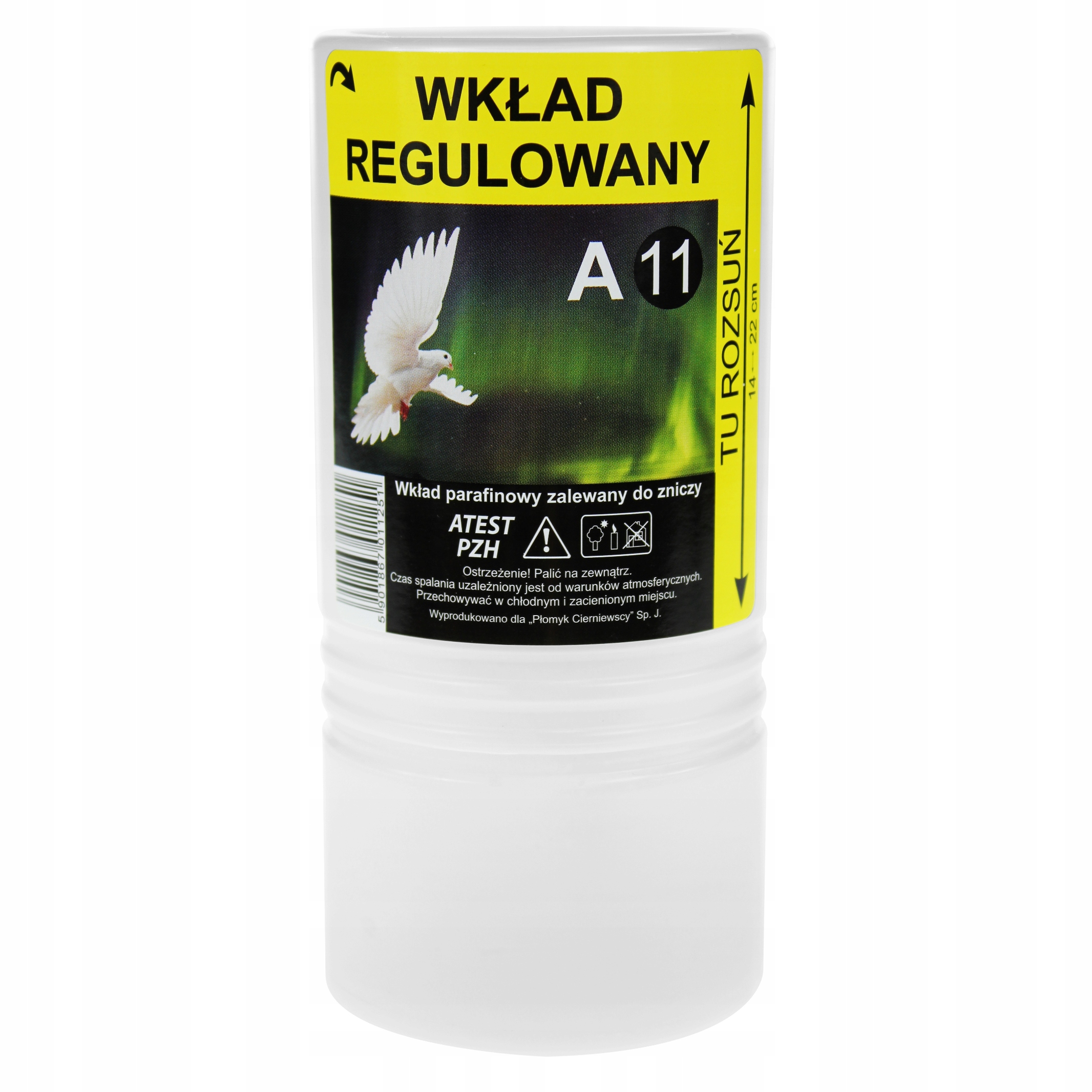 

Wkład Do Zniczy Regulowany 14-22CM Zalewany A-11