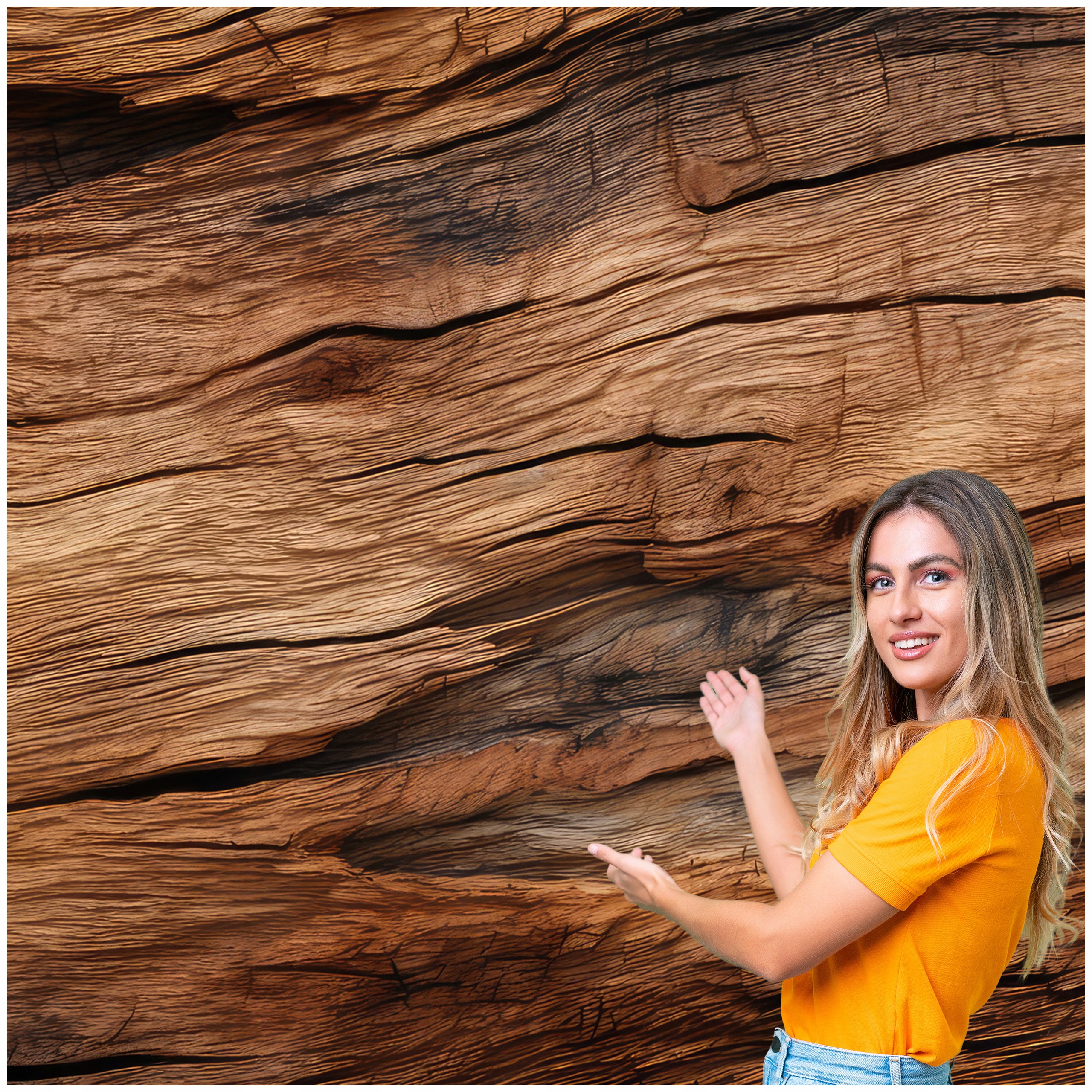 Fototapeta 3D Pozadí Textura Dřevo Kmen 588x280 TLA15W