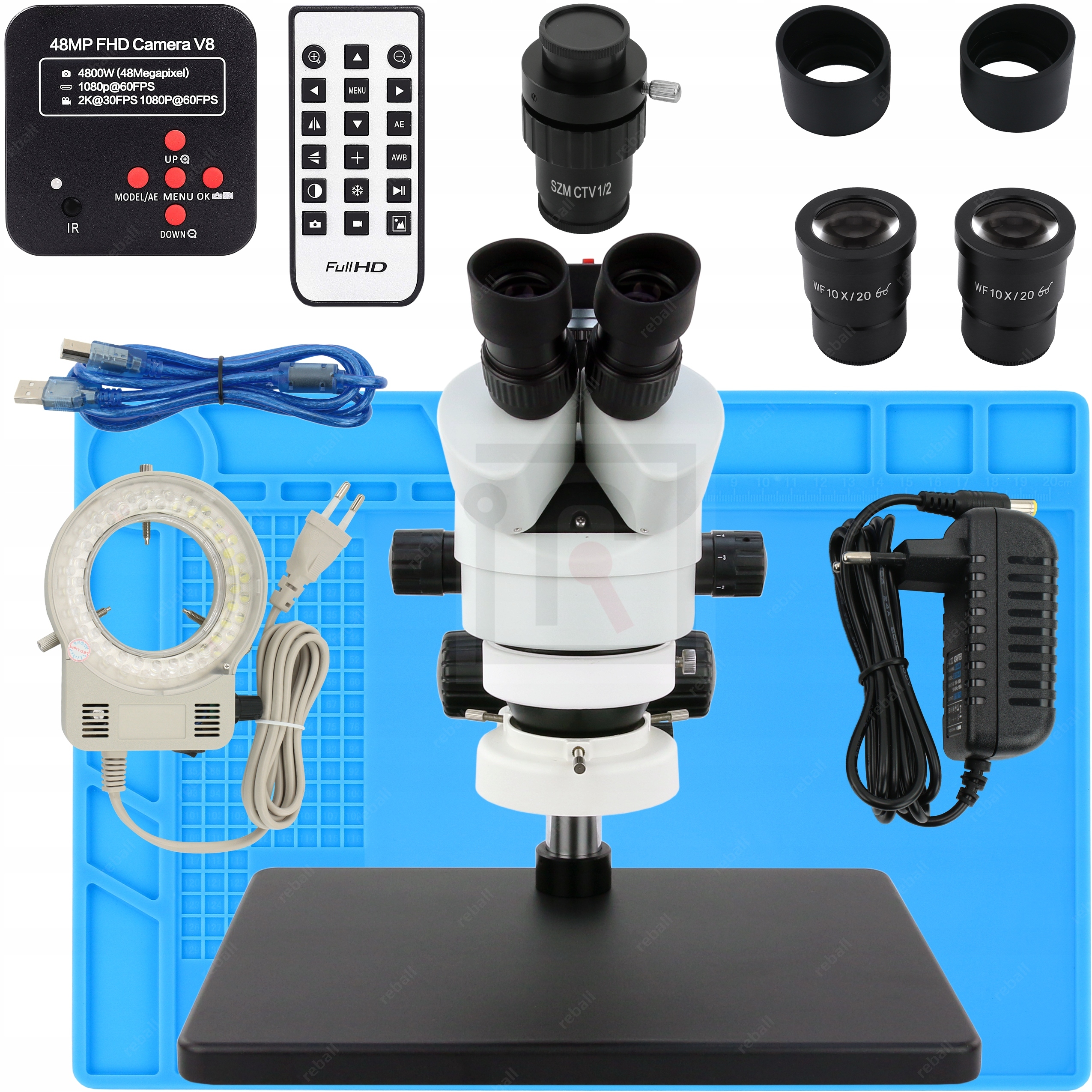 Mikroskop Stereoskop Trinokular Fhd H22-45T2 7-45x