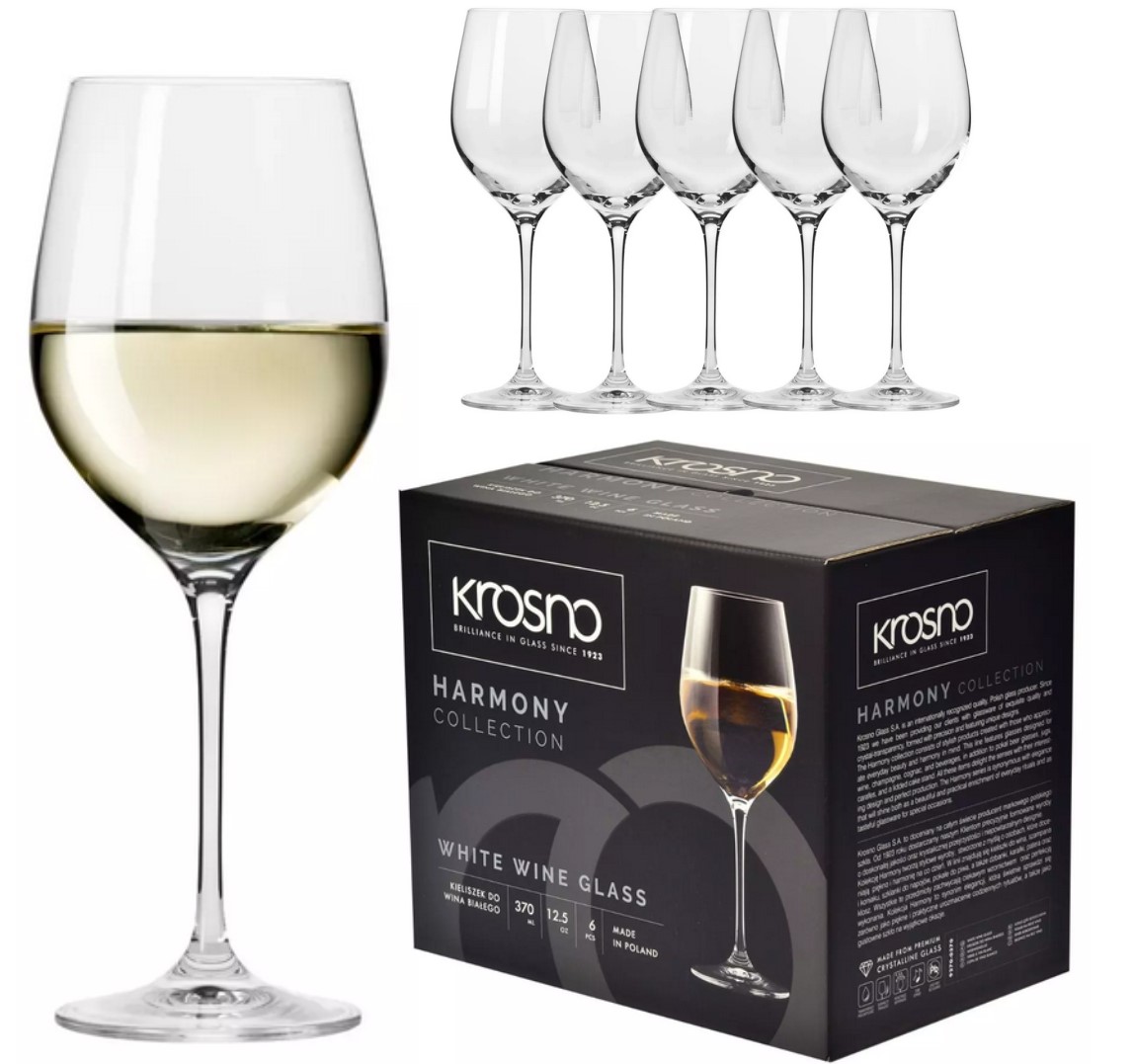 

Kieliszki Harmony Do Wina Białego 370 ml Krosno