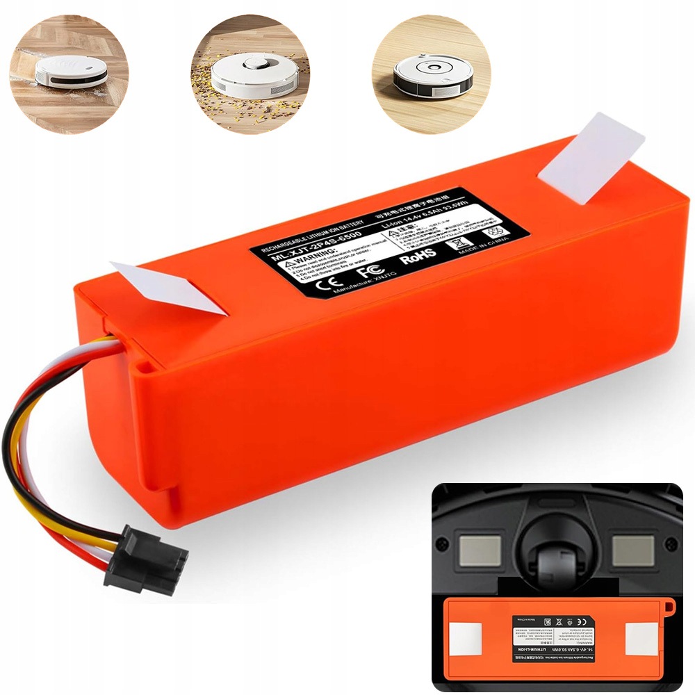 Baterie Pro Xiaomi Roborock S50 S51 S55 Pro Robot Vacuum Lithium 14,4 V 5200 Mah