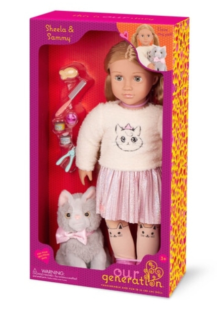 Our Generation Lalka Melena 46cm – z Kotkiem Sheela & Sammy