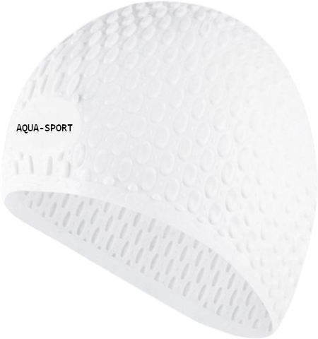 CZEPEK PŁYWACKI SILIKONOWY NA DŁUGIE WŁOSY BASEN DO PŁYWANIA Aqua-Sport Kod producenta WHITE