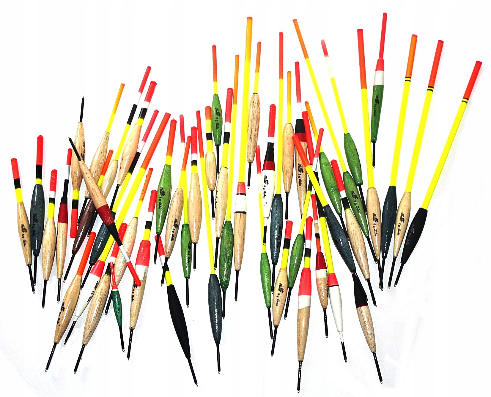 Zestaw Polskich Spławików Z Balsy MIX 100 Sztuk.