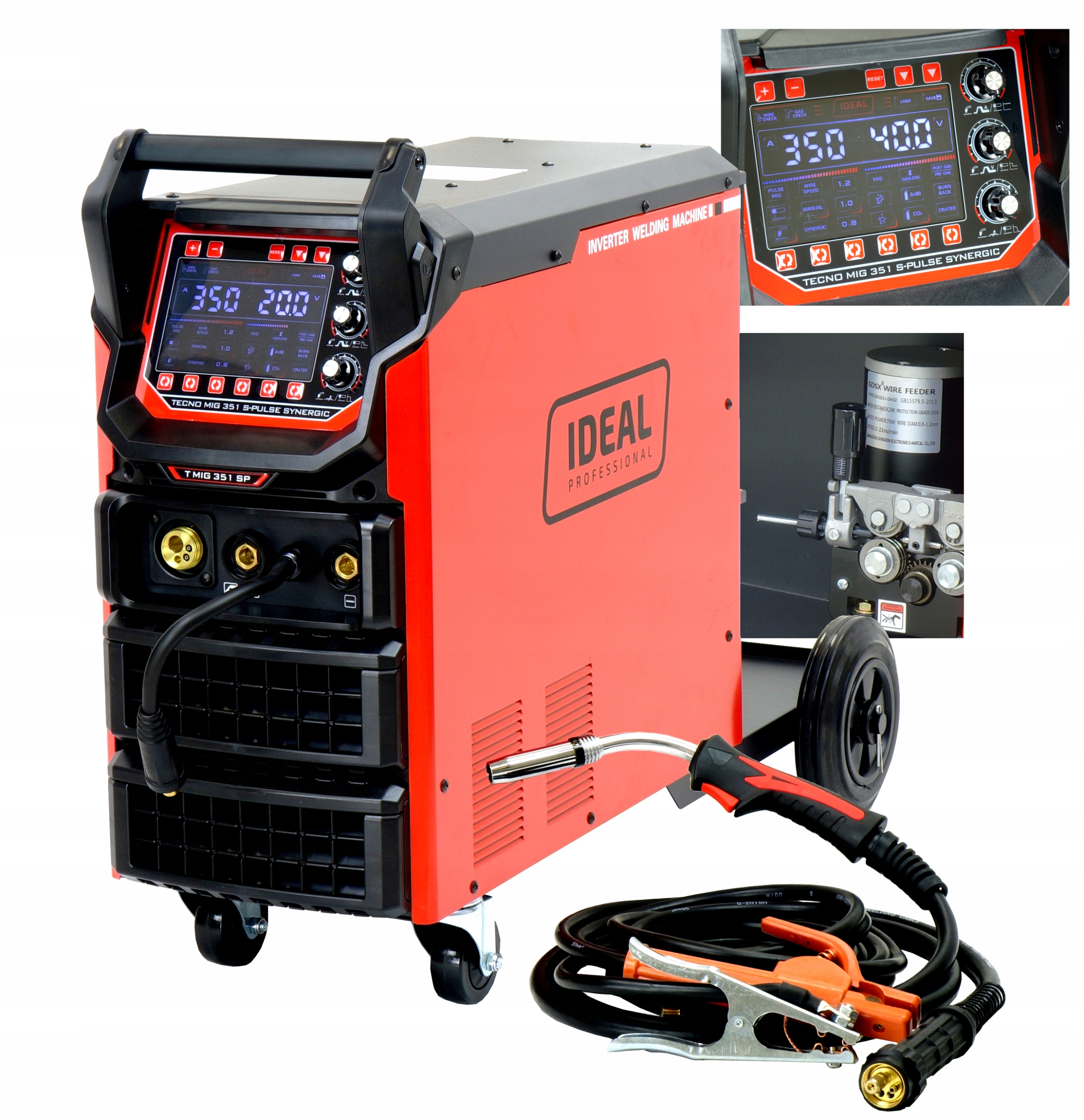 Spawarka Półautomat Ideal Tecno Mig 351 S-pulse Synergic 4x4 350A 400V
