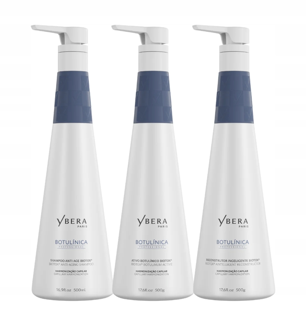 Ybera Biotox Botox na vlasy Sada 3 kroků Regenerace 3x500 ml