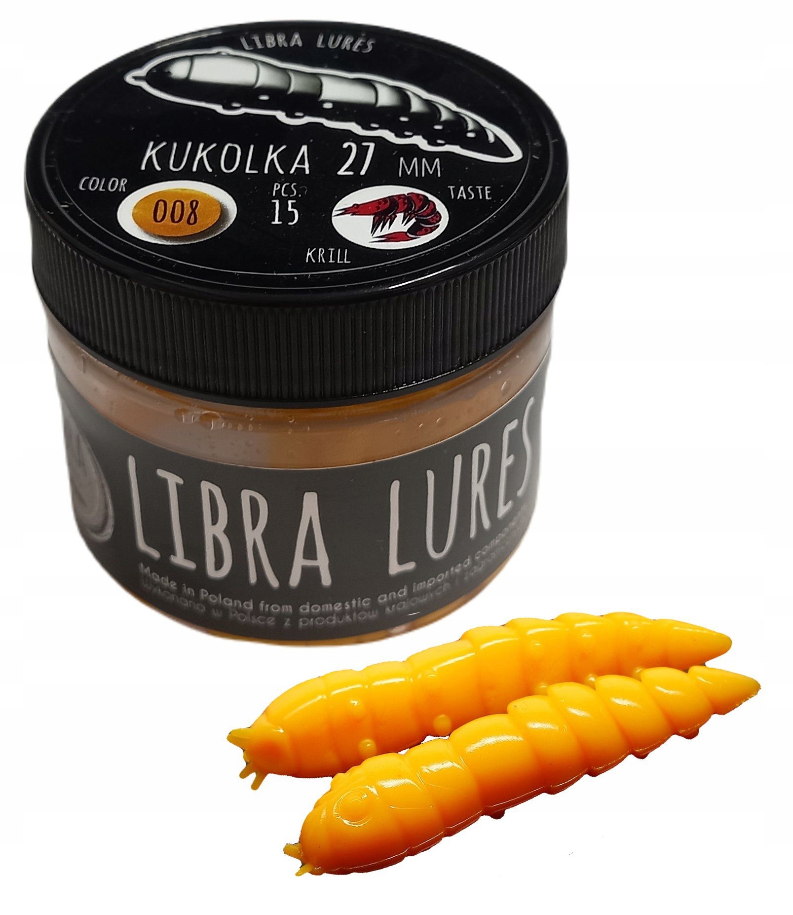 Libra Lures Kukolka 008 Bez aromatu 2,7cm Smak: Bez aromatu, Długość (cm):