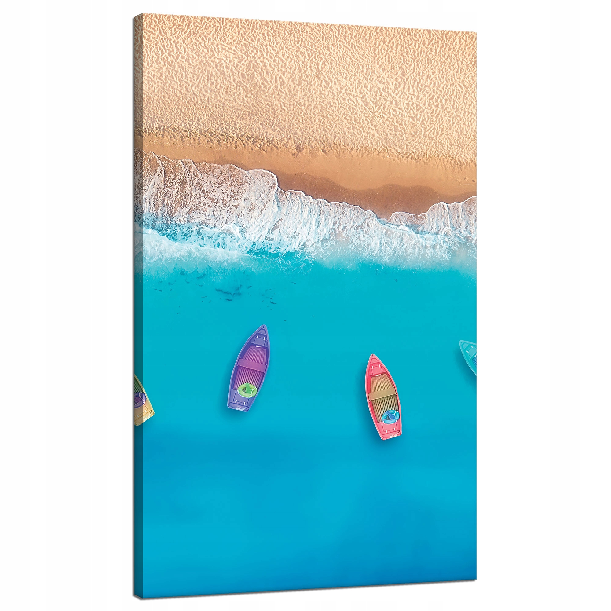 Obraz na plátně Lodě na břehu písku Voda 70x120 cm Ideální jako dárek