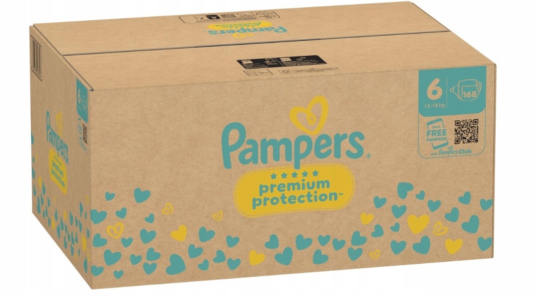 Pieluszki Pampers Premium Protection r. 6 168 szt.