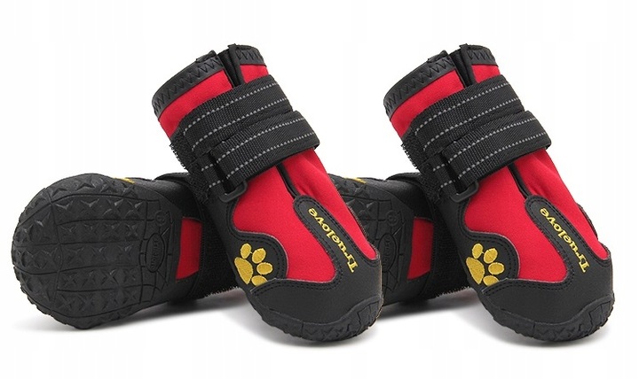 Levně Boty Pro Psa Voděodolné Trekkingové Truelove 4KS Červené 1 XXS-3,5 CM